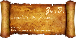 Zsupán Dorottya névjegykártya