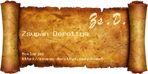 Zsupán Dorottya névjegykártya